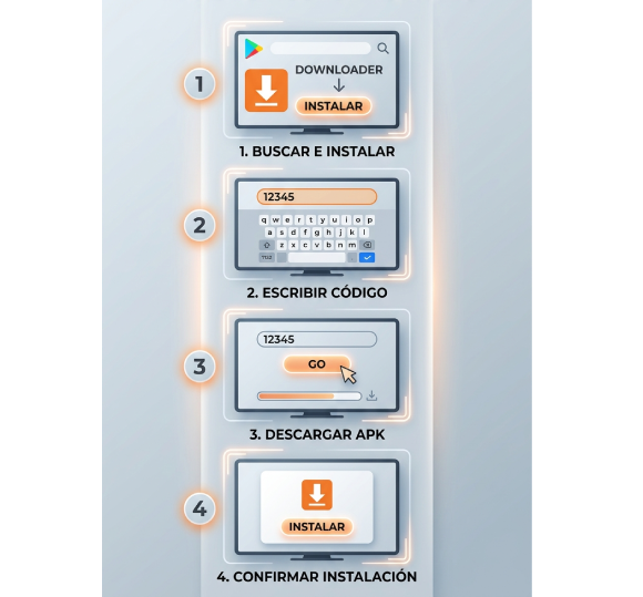 Instalación de Flujo TV con Downloader